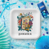 スタイルビクトリアンブックワームデザイン ペーパープレート (パーティー)