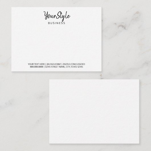 スタイルビジネス(文字タイプ) ノートカード (正面/裏面)