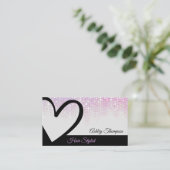 スタイルピンモダンクドリップスブラックハート美容師 名刺 (スタンド正面)