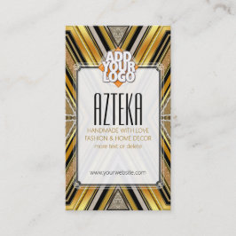 スタイルファッションブラック金ゴールドアートデコ名刺 名刺