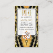 スタイルファッションブラック金ゴールドアートデコ名刺 名刺 (裏面)