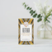 スタイルファッションブラック金ゴールドアートデコ名刺 名刺 (スタンド正面)