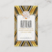 スタイルファッションブラック金ゴールドアートデコ名刺 名刺 (正面)