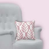 スタイルフェミニン化されたピンクと白葉の クッション