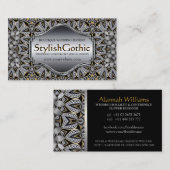 スタイルフュージョンシルバーブラック金ゴールドバロックver2ビズ 名刺 (正面/裏面)