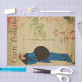 スタイルフランスのカルテポスタエレガントレ女性 薄葉紙 (クラフト)