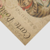 スタイルフランスのカルテポスタレ猫とティーカップ 薄葉紙 (詳細)