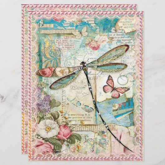 スタイルフランスのシックウィレース&パールスクラップブック作り (正面/裏面)