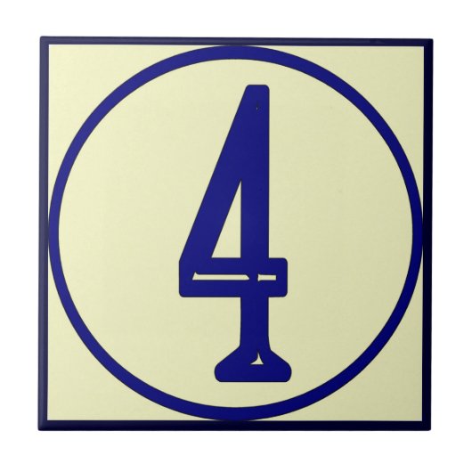 スタイルフランスのハウスナンバ4 タイル (正面)