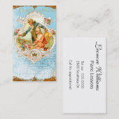 スタイルフランスのバロックカップル&ピアノ名刺 名刺 (正面/裏面)