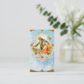 スタイルフランスのバロックカップル&ピアノ名刺 名刺 (スタンド正面)