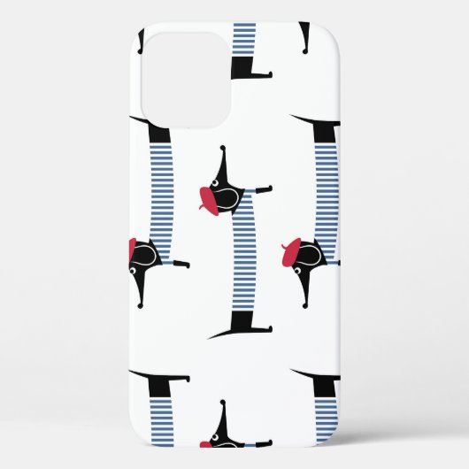 スタイルフランスの犬、漫画のパターン。 Case-Mate iPhoneケース (裏面)