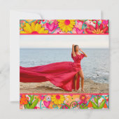 スタイルフローラカスタム卒業の写真発表 招待状 (裏面)