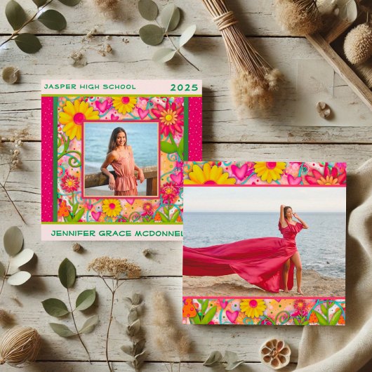 スタイルフローラカスタム卒業の写真発表 招待状