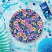 スタイルフローラルパターン46 ペーパープレート (パーティー)