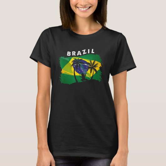 スタイルブラジ動揺してルカエル現在ブラジル Tシャツ (正面)