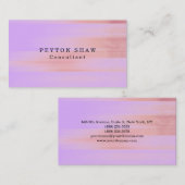 スタイルプレーンシンプルマウベムローピンクプロフェッショナル 名刺 (正面/裏面)