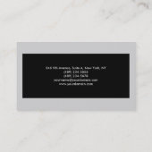 スタイルプレーンモダングレー背景オリジナル 名刺 (裏面)
