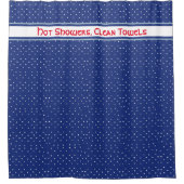 スタイルミニマルブルーレッド白名前をカスタムするシャワーCu シャワーカーテン (正面)