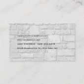 スタイルモダンウォールストーンレッドモノグラムプロフェッショナル 名刺 (裏面)