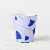 スタイルモダンヒマラヤブルーの花 カフェラテマグ (正面)