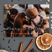 スタイルモダンメリークリスマス家族の写真 シーズンカード