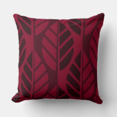 スタイルモダン化ブルゴーニュ赤離れいパターン クッション (正面)