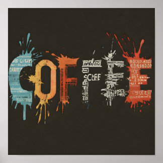 スタイルモダン抽象芸術コーヒーアートコーヒーバー ポスター