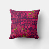 スタイルモダン抽象芸術ドット深いピンククッション クッション (裏面)