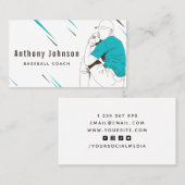 スタイルモダン野球コーチトレーナーソーシャルメディア 名刺 (正面/裏面)