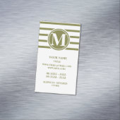 スタイルモノグラムのとウッドビストライプン マグネット名刺 (インサイチュ)