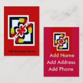 スタイル中国の抽象芸術、ビジネス名の追加 名刺 (正面/裏面)