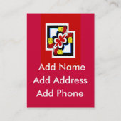 スタイル中国の抽象芸術、ビジネス名の追加 名刺 (裏面)