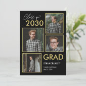 スタイル付きギャラリー編集可能な色の卒業式の呼び出し 招待状 (スタンド正面)