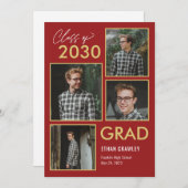 スタイル付きギャラリー編集可能な色の卒業式の呼び出し 招待状 (正面/裏面)