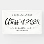 スタイル付きクラス編集可能カラー卒業バナー 横断幕 (横)