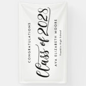 スタイル付きクラス編集可能カラー卒業バナー 横断幕 (縦)