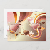 スタイル付きデザインの背景 ポストカード (正面/裏面)