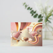 スタイル付きデザインの背景 ポストカード (スタンド正面)