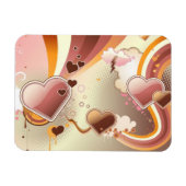 スタイル付きデザインの背景 マグネット (横)