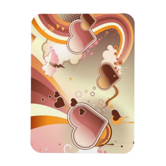 スタイル付きデザインの背景 マグネット (縦)