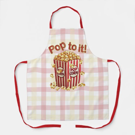 スタイル付きポピポップ・アートのン – "それに!" エプロン (正面)