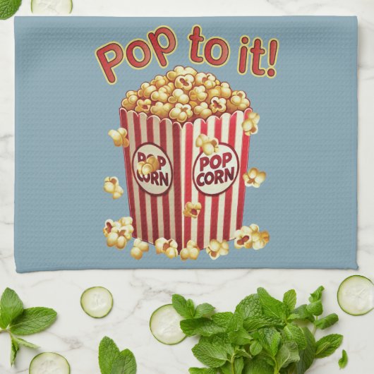 スタイル付きポピポップ・アートのン – "それに!" キッチンタオル (折り畳み)