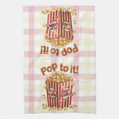 スタイル付きポピポップ・アートのン – "それに！" キッチンタオル (縦)