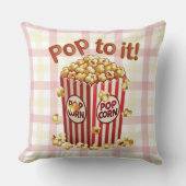 スタイル付きポピポップ・アートのン – "それに！" クッション (正面)