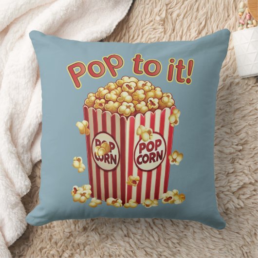 スタイル付きポピポップ・アートのン – "それに!" クッション (ブランケット)