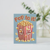 スタイル付きポピポップ・アートのン – "それに！" ポストカード (スタンド正面)