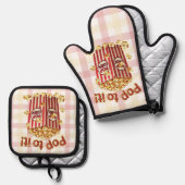 スタイル付きポピポップ・アートのン – "それに！" 鍋つかみ&鍋敷きセット (正面/裏面)