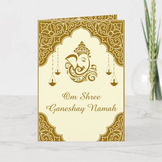 スタイル伝統的ヒンドゥーインディアン結婚ズ 招待状 (正面)