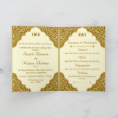 スタイル伝統的ヒンドゥーインディアン結婚ズ 招待状 (内部)